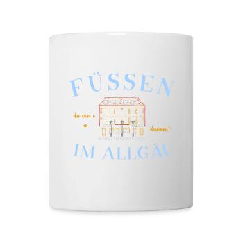 Füssen im Allgäu, Altstadt, Fassade Stadtapotheke - Tasse - Weiß - Vorne