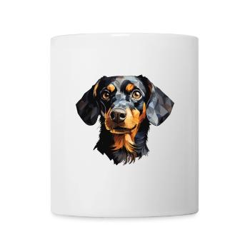 Dachshund Polygon Design - Mug - white - Front