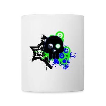Neon Schädel Spritzer - Tasse - Weiß - Vorne