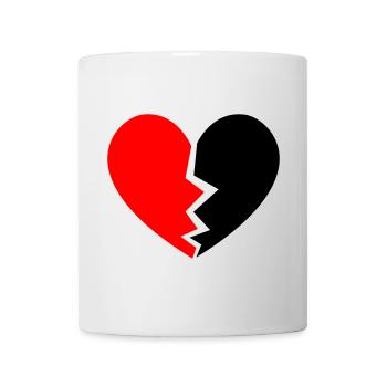 Broken Heart - Gebrochenes Herz - Tasse - Weiß - Vorne