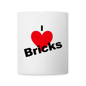 Herzliebe zu Bricks - Tasse - Weiß - Vorne