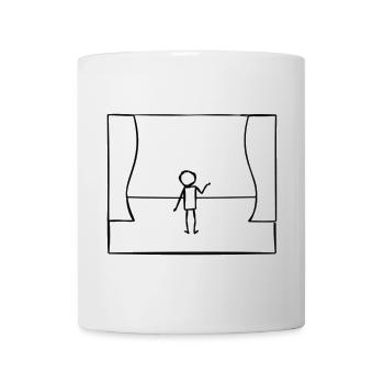 Bühne Auftritt Strichfigur - Tasse - Weiß - Vorne