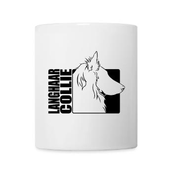 Langhaar Collie Profil Hunde Hund Wilsigns - Tasse - Weiß - Vorne