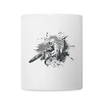 Grunge BMX Rider Splash Art - Mug - white - Front