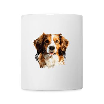 Kooikerhondje dans le style polygonal - Mug blanc - blanc - Devant