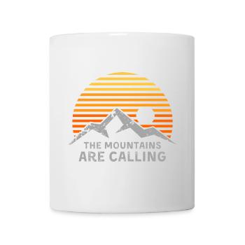 Mountains Are Calling Sunset Stripes - Mug - white - Front