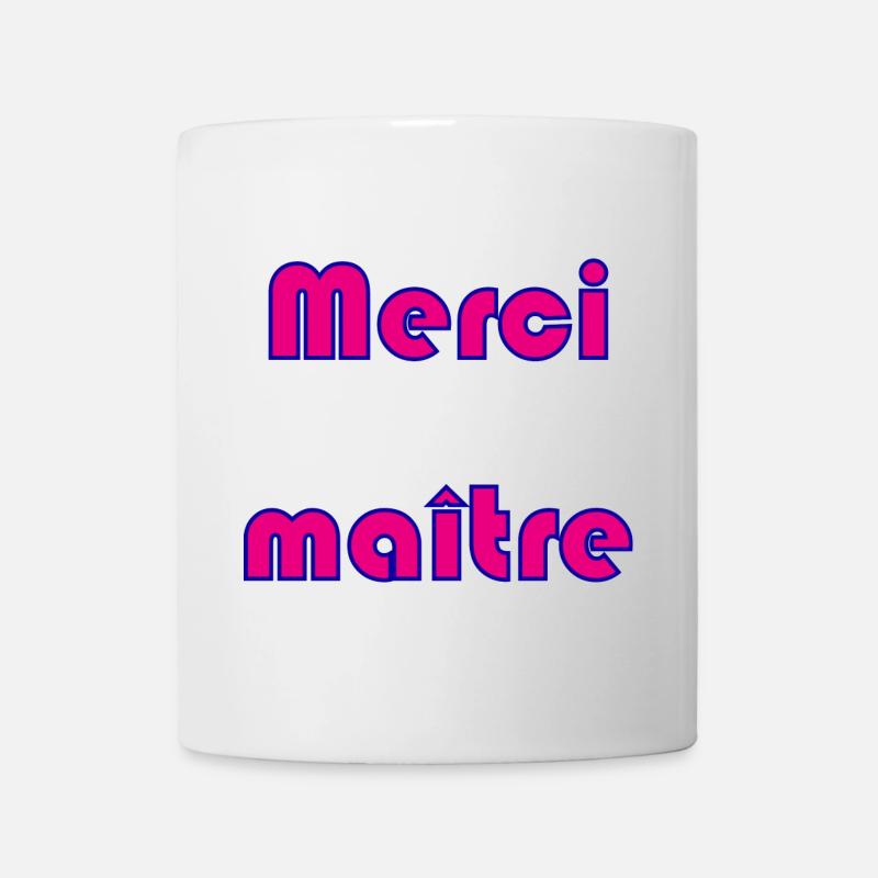 MAÎTRESSE. MAITRE. MERCI. MERCI MAÎTRESSE - Mug blanc - blanc