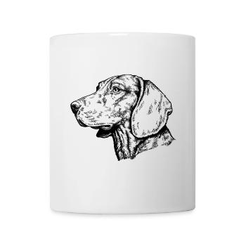 Schweisshunde Portrait - Tasse - Weiß - Vorne