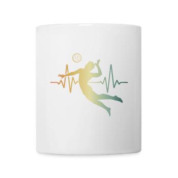Heartbeat Volleyball ECG Pulse - Mug blanc - blanc - Devant