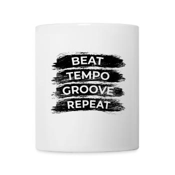 Beat Groove Tempo Repeat - Tasse - Weiß - Vorne