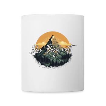 Der Berg ruft – Berglandschaft - Tasse - Weiß - Vorne