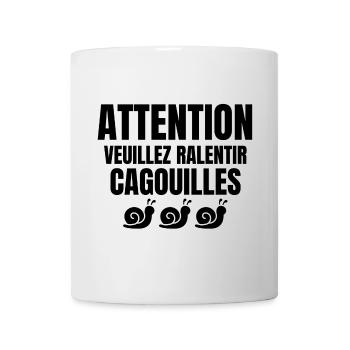 escargot, cagouilles, limace - Mug blanc - blanc - Devant