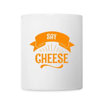 Say Cheese Orange Banner - Tasse - Weiß - Vorne