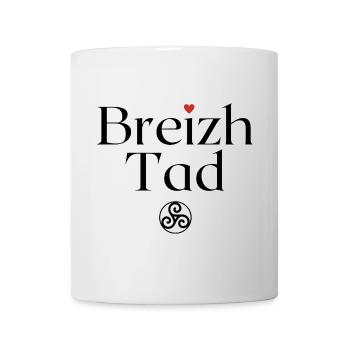 Breizh Tad Triskell Bretagne Fête des pères - Mug blanc - blanc - Devant