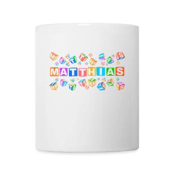 MATTHIAS colourful cubes - Tasse - Weiß - Vorne