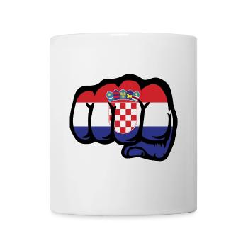 Croatia flag hand fist - Mug - white - Front