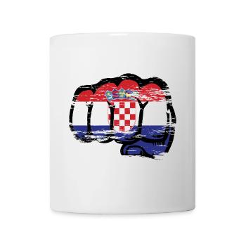 Kroatien Flagge Hand Faust used - Tasse - Weiß - Vorne