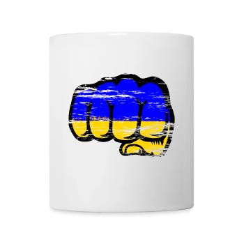 Ukraine Flag Hand Fist Used - Mug - white - Front