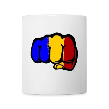 Romania Flag Hand Fist - Mug - white - Front