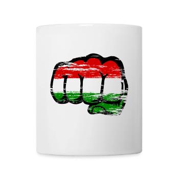 Ungarn Flagge Hand Faust used - Tasse - Weiß - Vorne