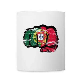 Portugal Flagge Hand Faust used - Tasse - Weiß - Vorne