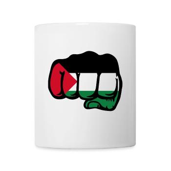 Palestinien Flagge Faust Hand - Tasse - Weiß - Vorne