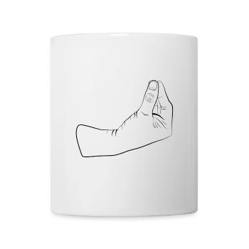 Was willst du Geste - Tasse - Weiß - Vorne