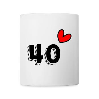 40. 40 YEARS. 40th ANNIVERSARY. 40TH ANNIVERSARY. - Mug - white - Front