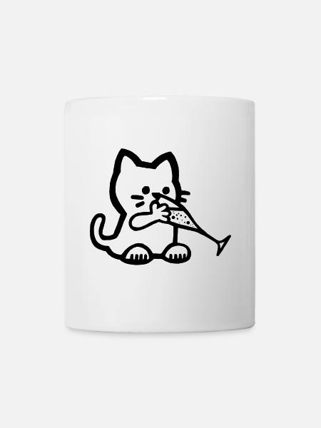 Das Kätzchen hat Durst - Tasse - Weiß