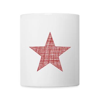 roter Stern, red star - Tasse - Weiß - Vorne