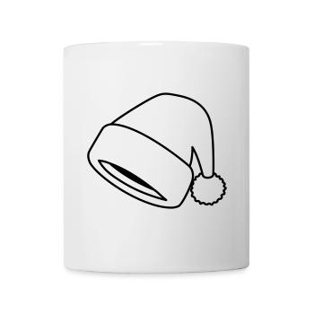 Weihnachtsmütze Symbol Weihnachtsmann Mütze - Tasse - Weiß - Vorne