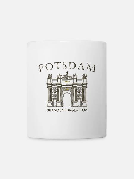 Potsdam, Brandenburger Tor, Deutschland Zeichnung - Tasse - Weiß