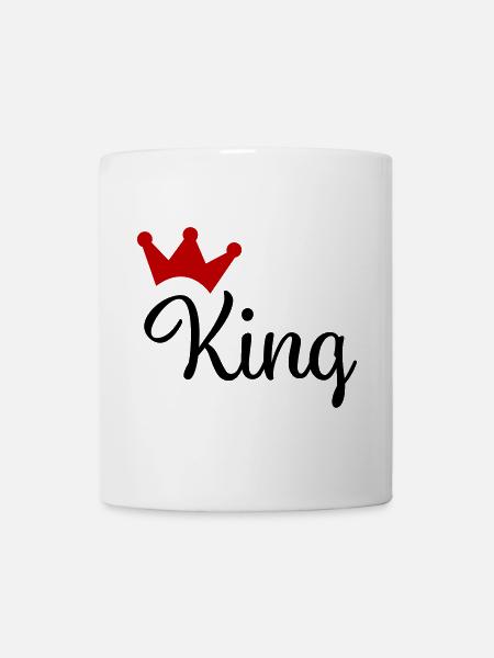 King mit Krone - Tasse - Weiß