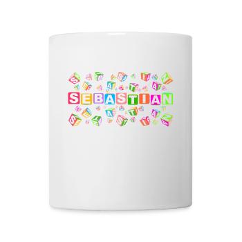 SEBASTIAN colourful cubes - Tasse - Weiß - Vorne