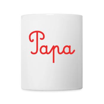 PAPA. VATERTAG. FROHER VATERTAG. ALLES GUTE ZUM GEBURTSTAG. - Tasse - Weiß - Vorne