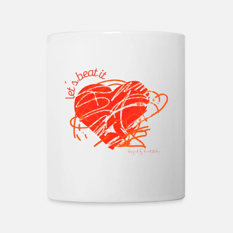 Abstraktes Herz der energetischen Liebe - Tasse - Weiß