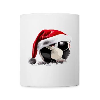 Fußball Weihnachten Weihnachtsmütze ball - Tasse - Weiß - Vorne
