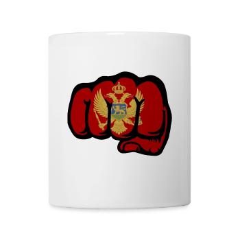 Montenegro Flagge Faust - Tasse - Weiß - Vorne