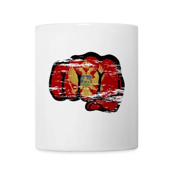 Montenegro Flagge Faust used - Tasse - Weiß - Vorne