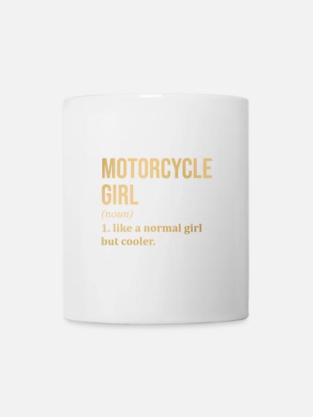 Motorcycling Girl Funny Saying - Mug - white