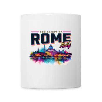 Rom Rome Italien Stadt Skyline Splash Neon Bunt - Tasse - Weiß - Vorne