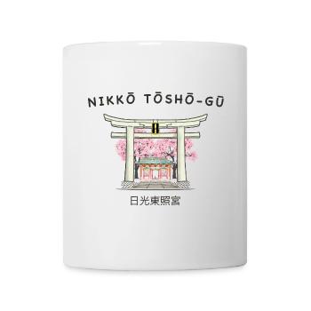 Nikko Japan, World Heritage Shrine Tosho-gu, drawing - Mug - white - Front