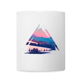 Pastel Mountain Sonnenuntergangsdreieck - Tasse - Weiß - Vorne