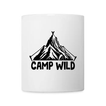 Camp Wild - Bergzelt [Schwarz] - Tasse - Weiß - Vorne