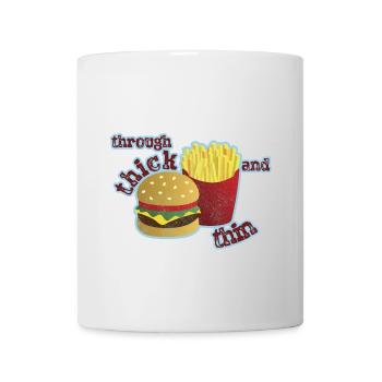 Burger with fries - Mug - white - Front