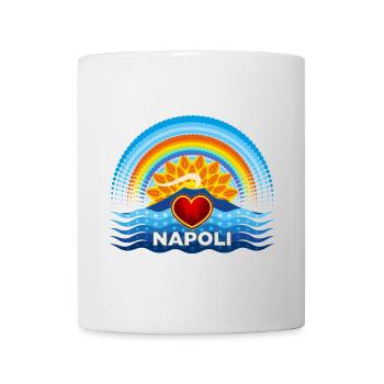 Naples Heart Vesuvius Sun and Rainbow - Mug - white - Front