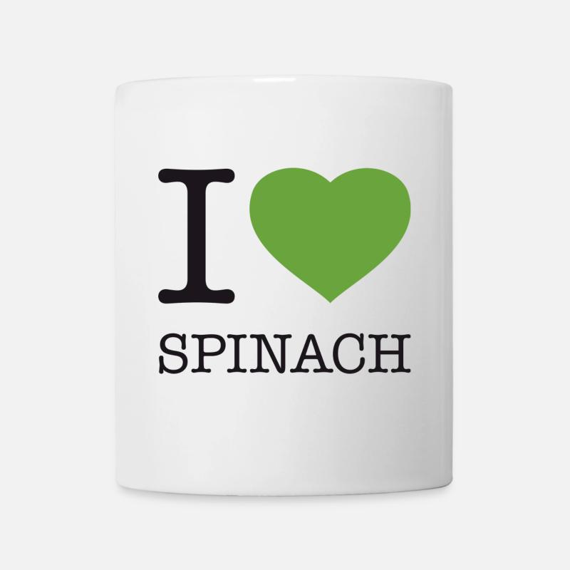 I LOVE SPINACH Spinat - Tasse - Weiß
