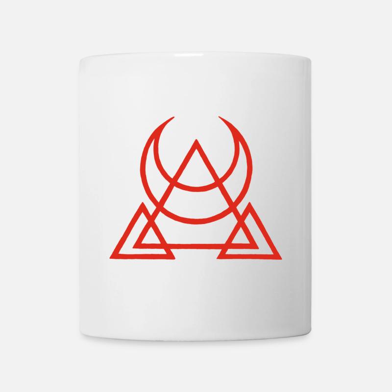 symbole rouge des pyramides égyptiennes - Mug blanc - blanc
