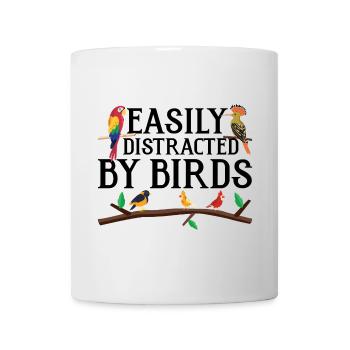 Facilement distrait par les oiseaux - Mug blanc - blanc - Devant