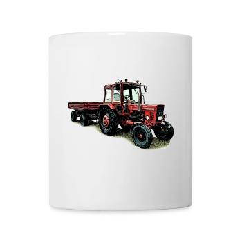 Belarus MTS 80 with trailer - Mug - white - Front